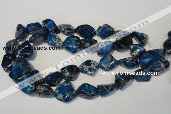 CDI262 15.5 inches 18*20mm nugget dyed imperial jasper beads