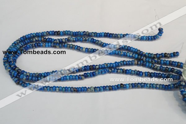 CDI273 15.5 inches 3*6mm rondelle dyed imperial jasper beads