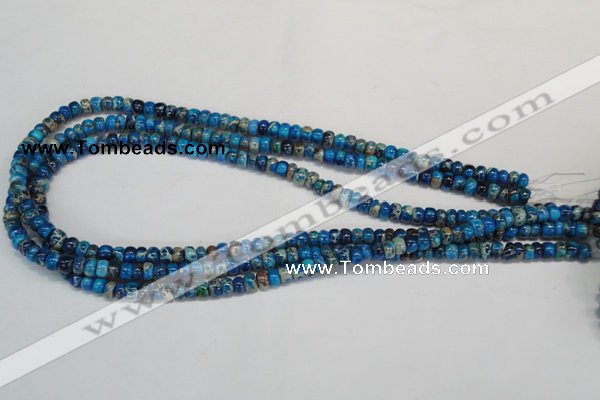 CDI274 15.5 inches 4*6mm rondelle dyed imperial jasper beads