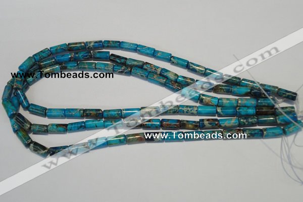 CDI279 15.5 inches 6*12mm tube dyed imperial jasper beads