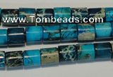 CDI280 15.5 inches 8*8mm tube dyed imperial jasper beads