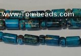 CDI288 15.5 inches 3*6mm rondelle & 6*9mm tube dyed imperial jasper beads