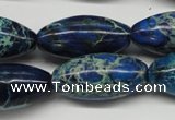 CDI293 15.5 inches 15*30mm rice dyed imperial jasper beads