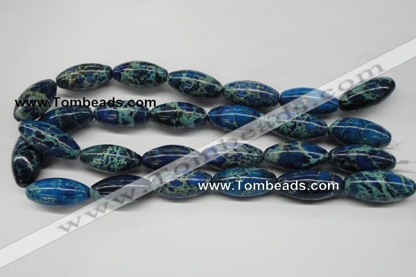 CDI293 15.5 inches 15*30mm rice dyed imperial jasper beads