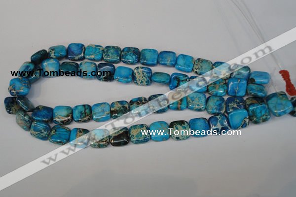 CDI300 15.5 inches 14*14mm square dyed imperial jasper beads