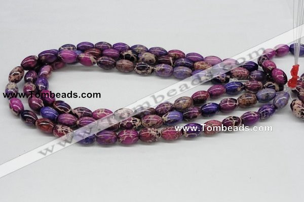 CDI31 16 inches 10*14mm rice dyed imperial jasper beads wholesale