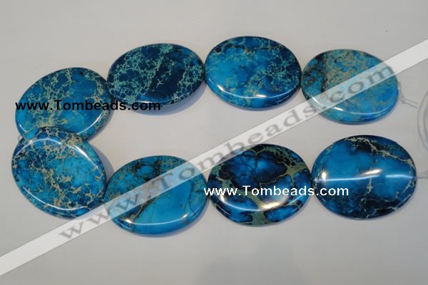 CDI321 15.5 inches 40*50mm oval dyed imperial jasper beads