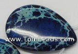 CDI346 Top-drilled 40*60mm flat teardrop dyed imperial jasper beads