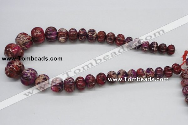 CDI35 16 inches multi sizes pumpkin dyed imperial jasper beads wholesale