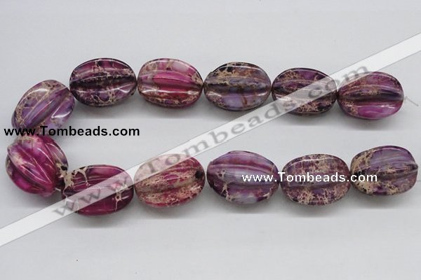 CDI37 16 inches 25*33mm star fruit shaped dyed imperial jasper beads