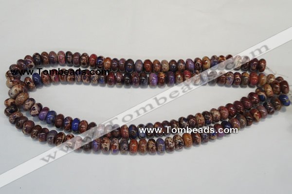 CDI371 15.5 inches 6*10mm rondelle dyed imperial jasper beads