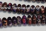 CDI372 15.5 inches 6*12mm rondelle dyed imperial jasper beads