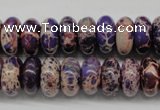 CDI373 15.5 inches 7*14mm rondelle dyed imperial jasper beads