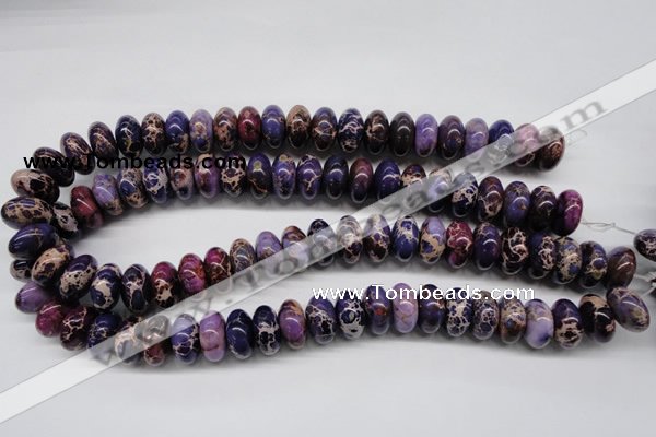 CDI374 15.5 inches 8*16mm rondelle dyed imperial jasper beads