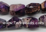 CDI38 16 inches 14*18mm faceted nuggets dyed imperial jasper beads