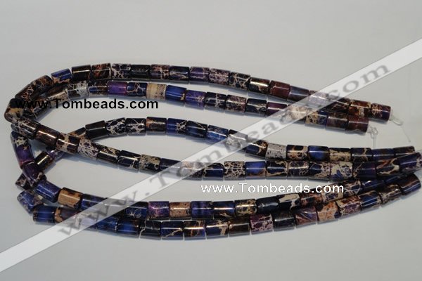 CDI380 15.5 inches 8*10mm tube dyed imperial jasper beads