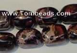 CDI395 15.5 inches 12*16mm nugget dyed imperial jasper beads