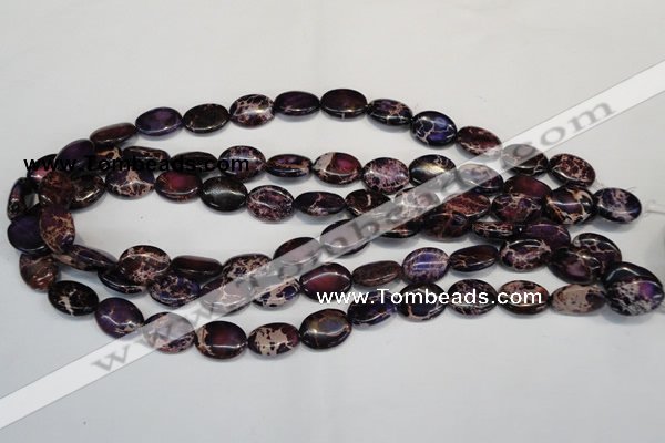 CDI417 15.5 inches 12*16mm oval dyed imperial jasper beads