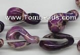 CDI42 16 inches 15*24mm petal shaped dyed imperial jasper beads