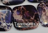 CDI430 15.5 inches 30*30mm square dyed imperial jasper beads