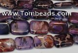 CDI435 15.5 inches 10*14mm rectangle dyed imperial jasper beads