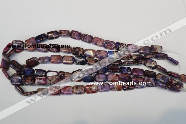 CDI435 15.5 inches 10*14mm rectangle dyed imperial jasper beads