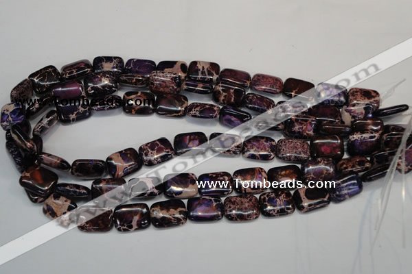 CDI436 15.5 inches 12*16mm rectangle dyed imperial jasper beads