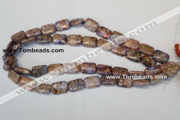 CDI437 15.5 inches 13*18mm rectangle dyed imperial jasper beads