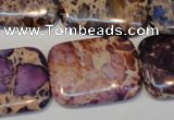 CDI440 15.5 inches 20*30mm rectangle dyed imperial jasper beads