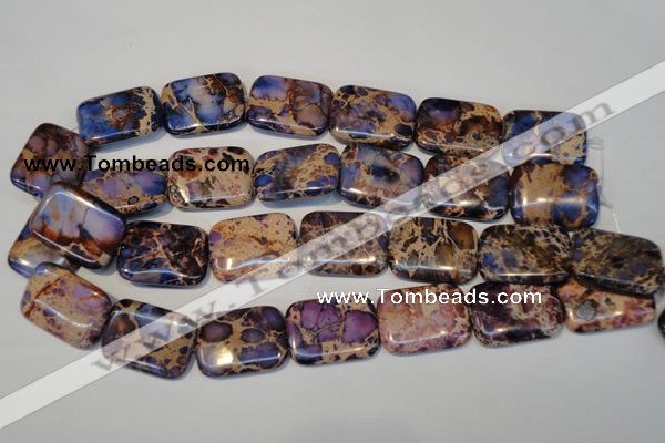 CDI440 15.5 inches 20*30mm rectangle dyed imperial jasper beads