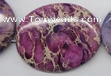 CDI470 15.5 inches 40*50mm oval dyed imperial jasper beads