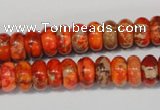 CDI501 15.5 inches 6*10mm rondelle dyed imperial jasper beads