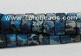 CDI52 16 inches 6*6mm cube dyed imperial jasper beads wholesale