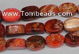 CDI528 15.5 inches 10*14mm oval dyed imperial jasper beads