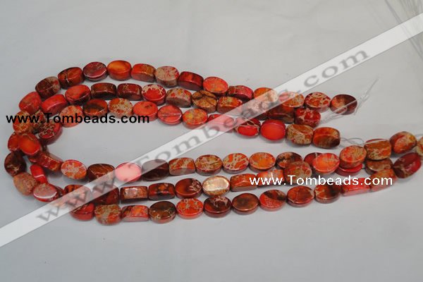 CDI528 15.5 inches 10*14mm oval dyed imperial jasper beads