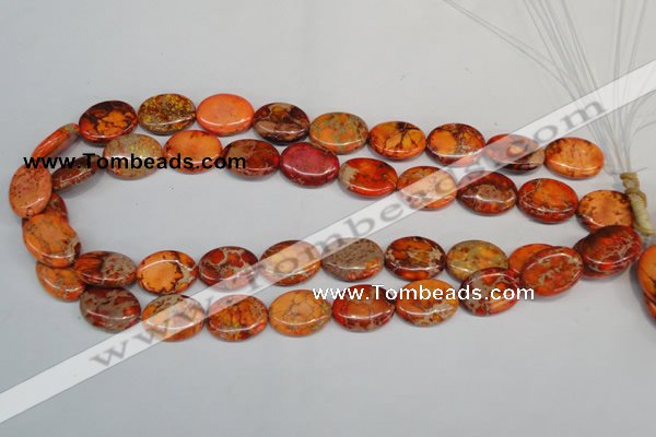 CDI532 15.5 inches 15*20mm oval dyed imperial jasper beads