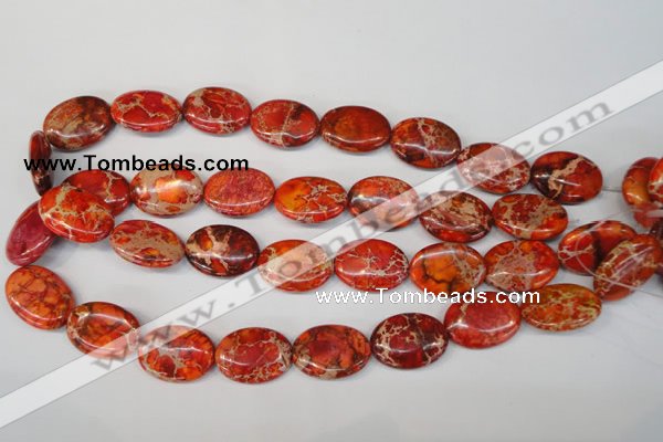 CDI533 15.5 inches 18*25mm oval dyed imperial jasper beads