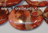 CDI536 15.5 inches 30*40mm oval dyed imperial jasper beads