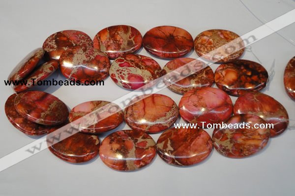 CDI536 15.5 inches 30*40mm oval dyed imperial jasper beads