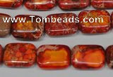 CDI553 15.5 inches 12*16mm rectangle dyed imperial jasper beads