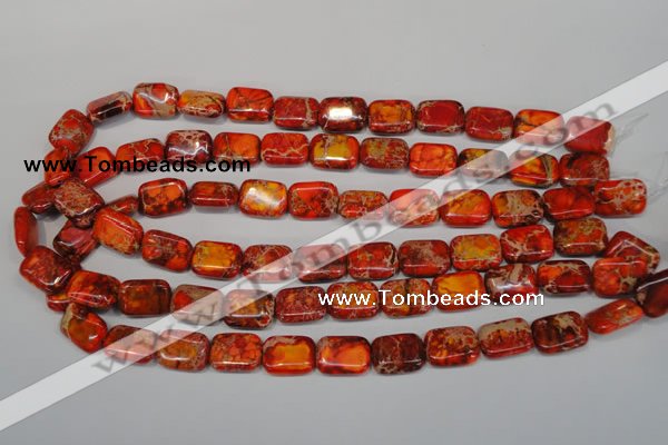 CDI553 15.5 inches 12*16mm rectangle dyed imperial jasper beads