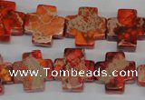 CDI561 15.5 inches 16*16mm cross dyed imperial jasper beads