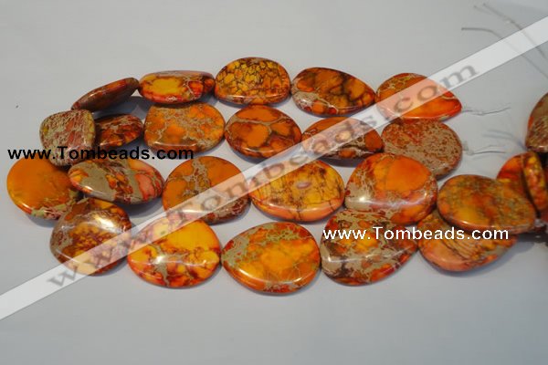 CDI580 15.5 inches 20*25mm - 28*35mm freeform dyed imperial jasper beads