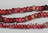 CDI584 15.5 inches 3*6mm rondelle dyed imperial jasper beads