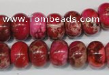 CDI588 15.5 inches 9*14mm rondelle dyed imperial jasper beads