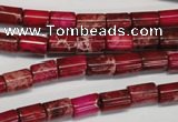 CDI590 15.5 inches 6*8mm tube dyed imperial jasper beads