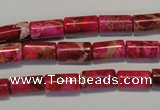 CDI591 15.5 inches 6*12mm tube dyed imperial jasper beads