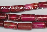 CDI594 15.5 inches 8*16mm tube dyed imperial jasper beads