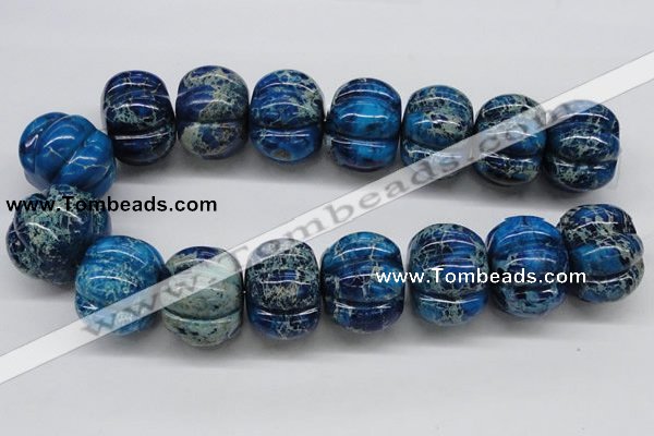 CDI60 16 inches 26*35mm pumpkin dyed imperial jasper beads