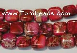 CDI621 15.5 inches 12*12mm square dyed imperial jasper beads